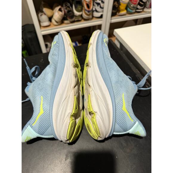 Hoka One One Women's Clifton 9 Blue Green Pink size 10 - Picture 5 of 8